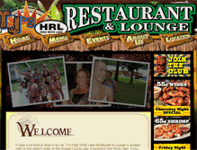 Tablet Screenshot of highrocklakerestaurant.com